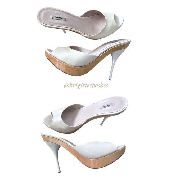 MIU MIU Patent Leather Peep Toe Heel - Picture 8 of 12